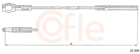 COFLE 92.10.304 Cable Pull, clutch control