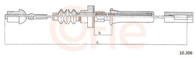 Cable Pull, clutch control COFLE 92.10.306