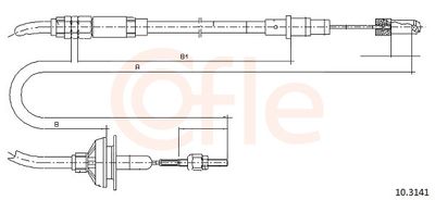 Cable Pull, clutch control COFLE 92.10.3141