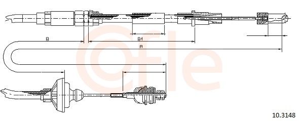 COFLE 92.10.3148 Cable Pull, clutch control