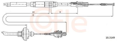 Cable Pull, clutch control COFLE 92.10.3149