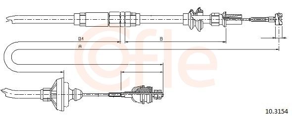 COFLE 92.10.3154 Cable Pull, clutch control