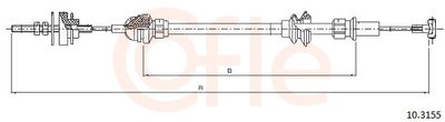 Cable Pull, clutch control COFLE 92.10.3155