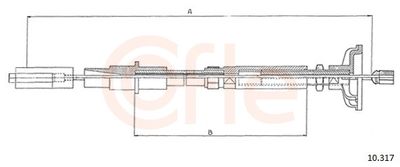 Cable Pull, clutch control COFLE 92.10.317