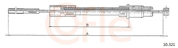 COFLE 92.10.321 Cable Pull, clutch control
