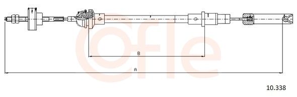 COFLE 92.10.338 Cable Pull, clutch control