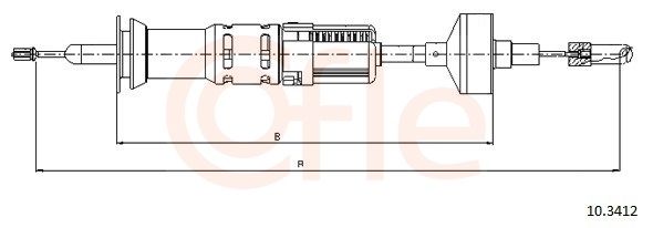 COFLE 92.10.3412 Cable Pull, clutch control
