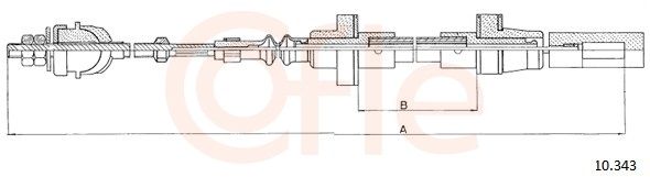 COFLE 92.10.343 Cable Pull, clutch control
