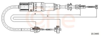 Cable Pull, clutch control COFLE 92.10.3445