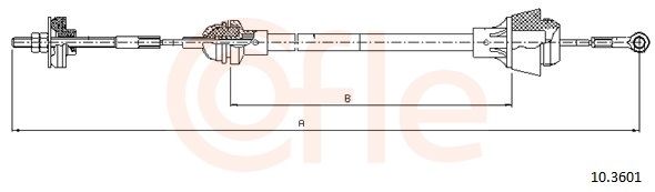COFLE 92.10.3601 Cable Pull, clutch control