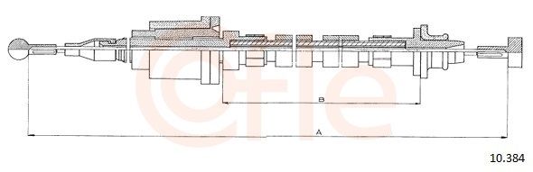 COFLE 92.10.384 Cable Pull, clutch control