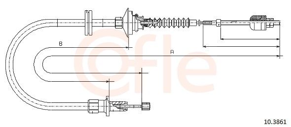 COFLE 92.10.3861 Cable Pull, clutch control