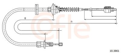 Cable Pull, clutch control COFLE 92.10.3861