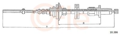 Cable Pull, clutch control COFLE 92.10.386