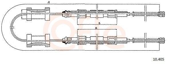 COFLE 92.10.405 Cable Pull, parking brake