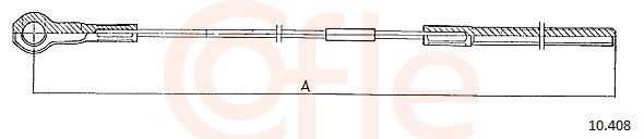 COFLE 92.10.408 Cable Pull, parking brake