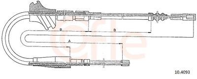 Cable Pull, parking brake COFLE 92.10.4093