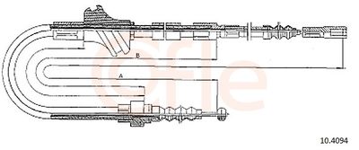 Cable Pull, parking brake COFLE 92.10.4094