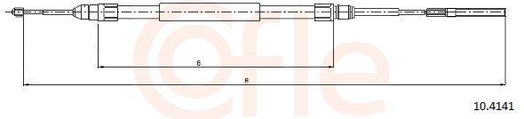 COFLE 92.10.4141 Cable Pull, parking brake
