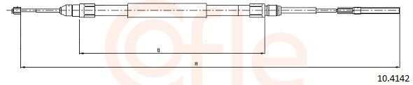 COFLE 92.10.4142 Cable Pull, parking brake