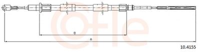 Cable Pull, parking brake COFLE 92.10.4155