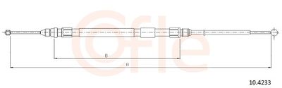 Cable Pull, parking brake COFLE 92.10.4233