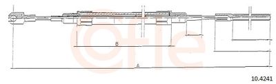 Cable Pull, parking brake COFLE 92.10.4241