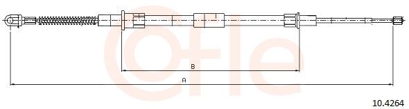 COFLE 92.10.4264 Cable Pull, parking brake