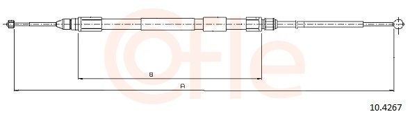 COFLE 92.10.4267 Cable Pull, parking brake