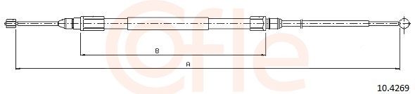COFLE 92.10.4269 Cable Pull, parking brake