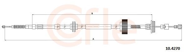 COFLE 92.10.4270 Cable Pull, parking brake