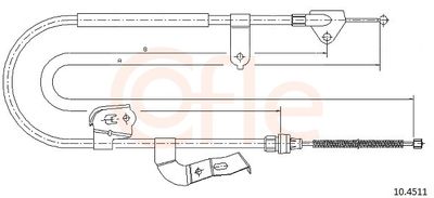 Cable Pull, parking brake COFLE 92.10.4511