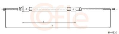 Cable Pull, parking brake COFLE 92.10.4520