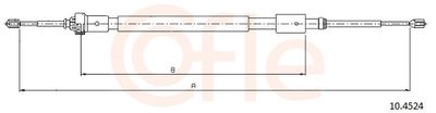 Cable Pull, parking brake COFLE 92.10.4524