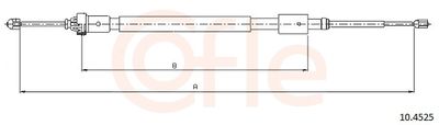 Cable Pull, parking brake COFLE 92.10.4525