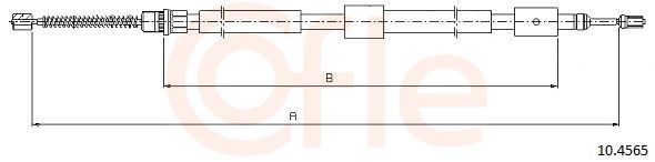 COFLE 92.10.4565 Cable Pull, parking brake