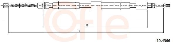COFLE 92.10.4566 Cable Pull, parking brake