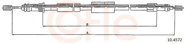 COFLE 92.10.4572 Cable Pull, parking brake