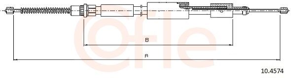 COFLE 92.10.4574 Cable Pull, parking brake