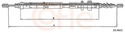 Cable Pull, parking brake COFLE 92.10.4651