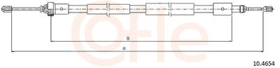 Cable Pull, parking brake COFLE 92.10.4654