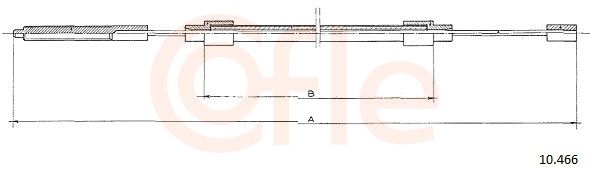 COFLE 92.10.466 Cable Pull, parking brake
