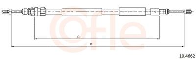 Cable Pull, parking brake COFLE 92.10.4662
