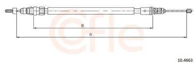 Cable Pull, parking brake COFLE 92.10.4663