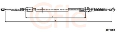 Cable Pull, parking brake COFLE 92.10.4668