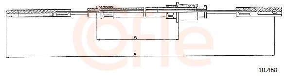 COFLE 92.10.468 Cable Pull, parking brake