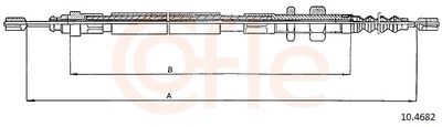 Cable Pull, parking brake COFLE 92.10.4682