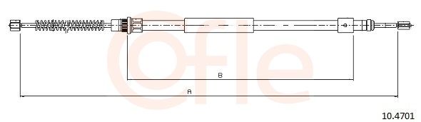 COFLE 92.10.4701 Cable Pull, parking brake