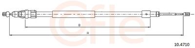 Cable Pull, parking brake COFLE 92.10.4710