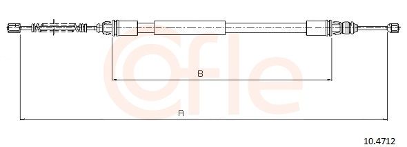COFLE 92.10.4712 Cable Pull, parking brake